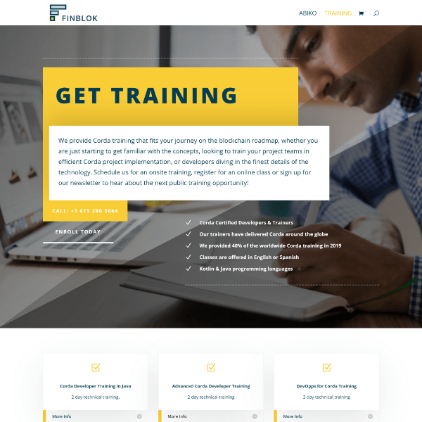 Finblok Training page